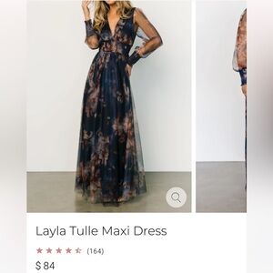 Baltic Born Layla Tulle Navy Blue Floral Dress